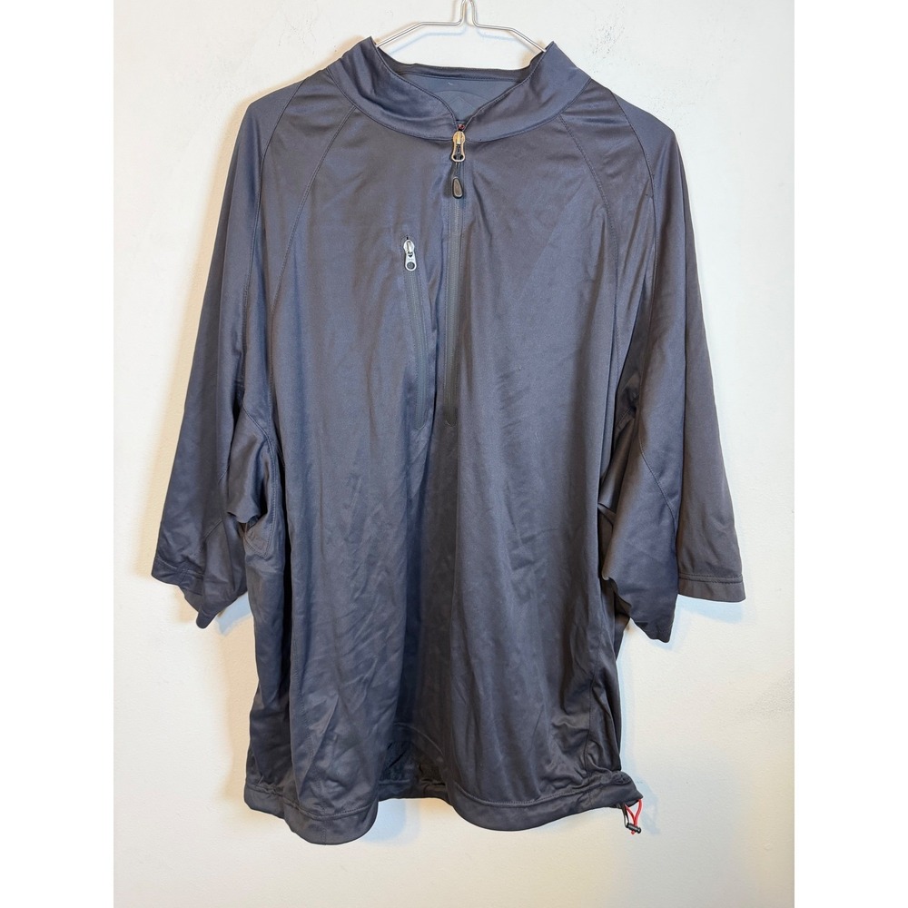 Sun Mountain Mens Rain Pullover RainFlex SS Quarter Zip Black XXL